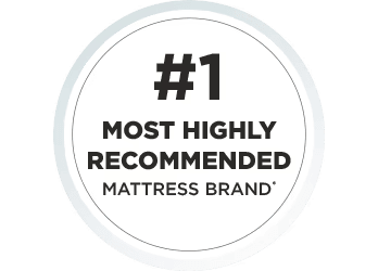 Most highly recommended mattress brand badge