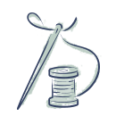 an icon of needle and thread