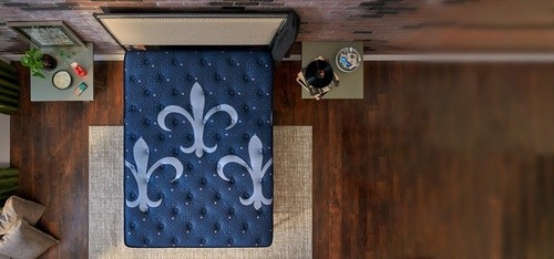 Lux Estate Mattress Left Side in styled room