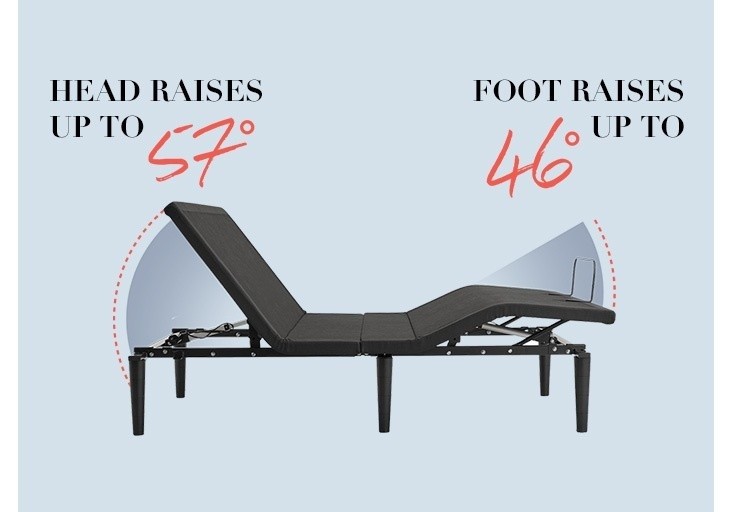 EASE base with head and foot raised mobile
