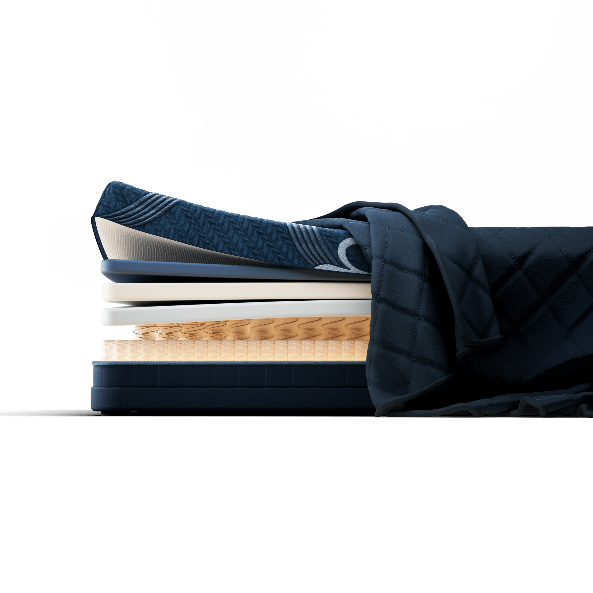 Medium Hybrid Estate Mattress Showing Layers
