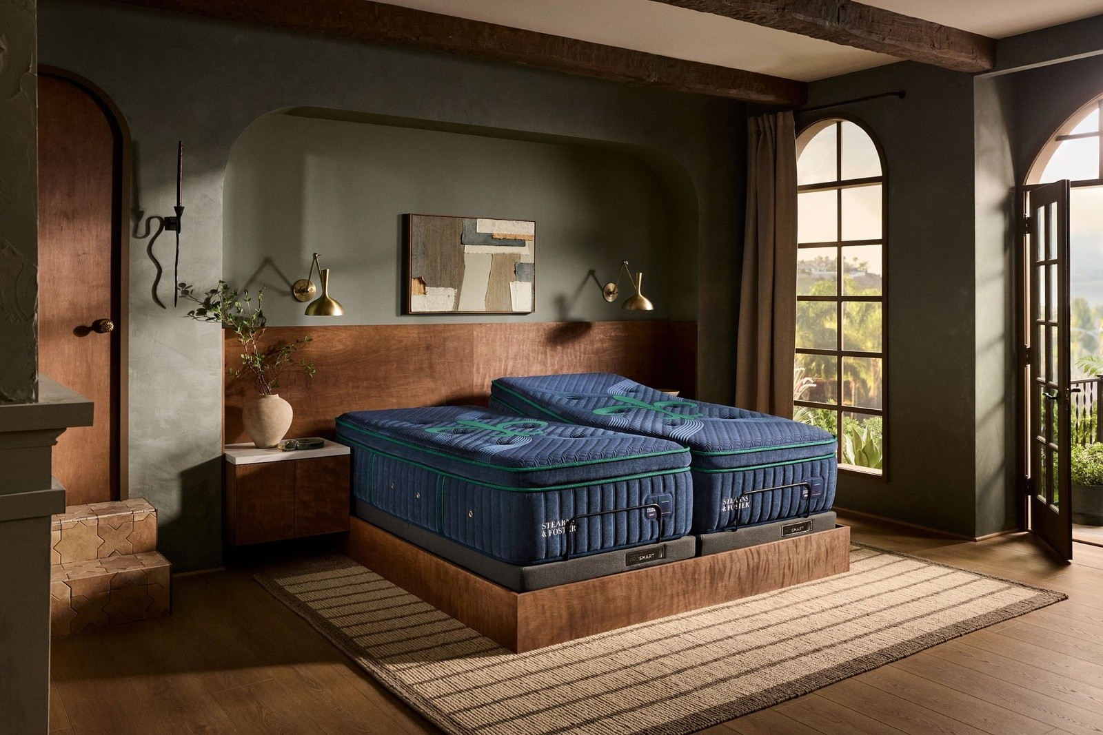 Split King Reserve medium pillow top mattress on an adjustable base