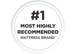 Most highly recommended mattress brand badge