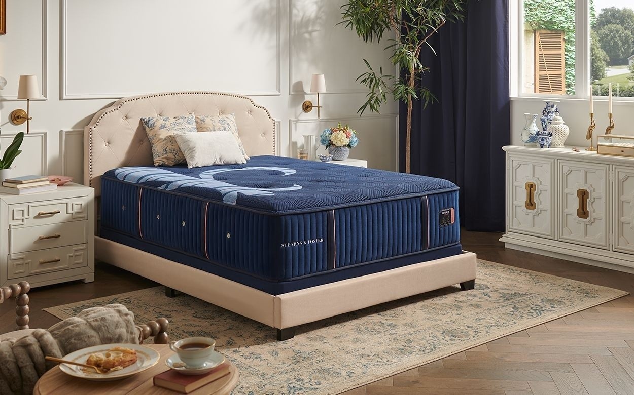 a queen sized Reserved tight top feel in a styled room